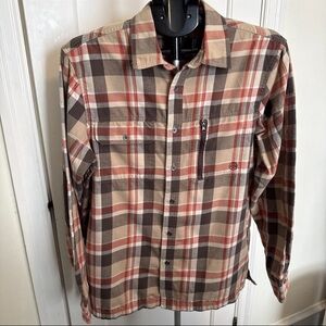 Wrangler ATG All Terrain Gear Shirt like Nova Check Brown Plaid